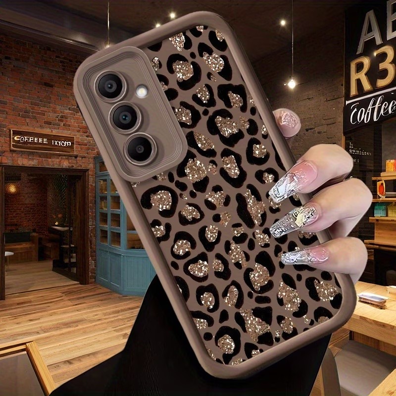 グリッターレオパード柄シリコン製スマホケース Samsung - Samsung Galaxy A55 のレビューと価格