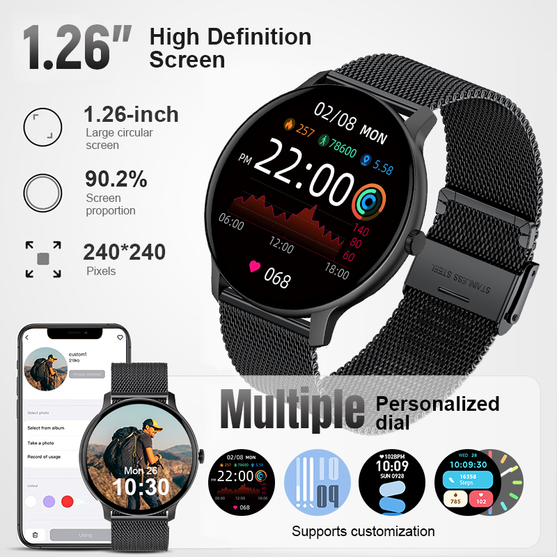 2026年スマートウォッチ メンズ 健康モニタリング 防水  - Breath Rate Monitor のレビューと価格