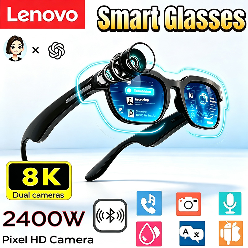 レノボ スマートグラス 2400W カメラ AI翻訳 HD  - Smart Glasses Lens のレビューと価格