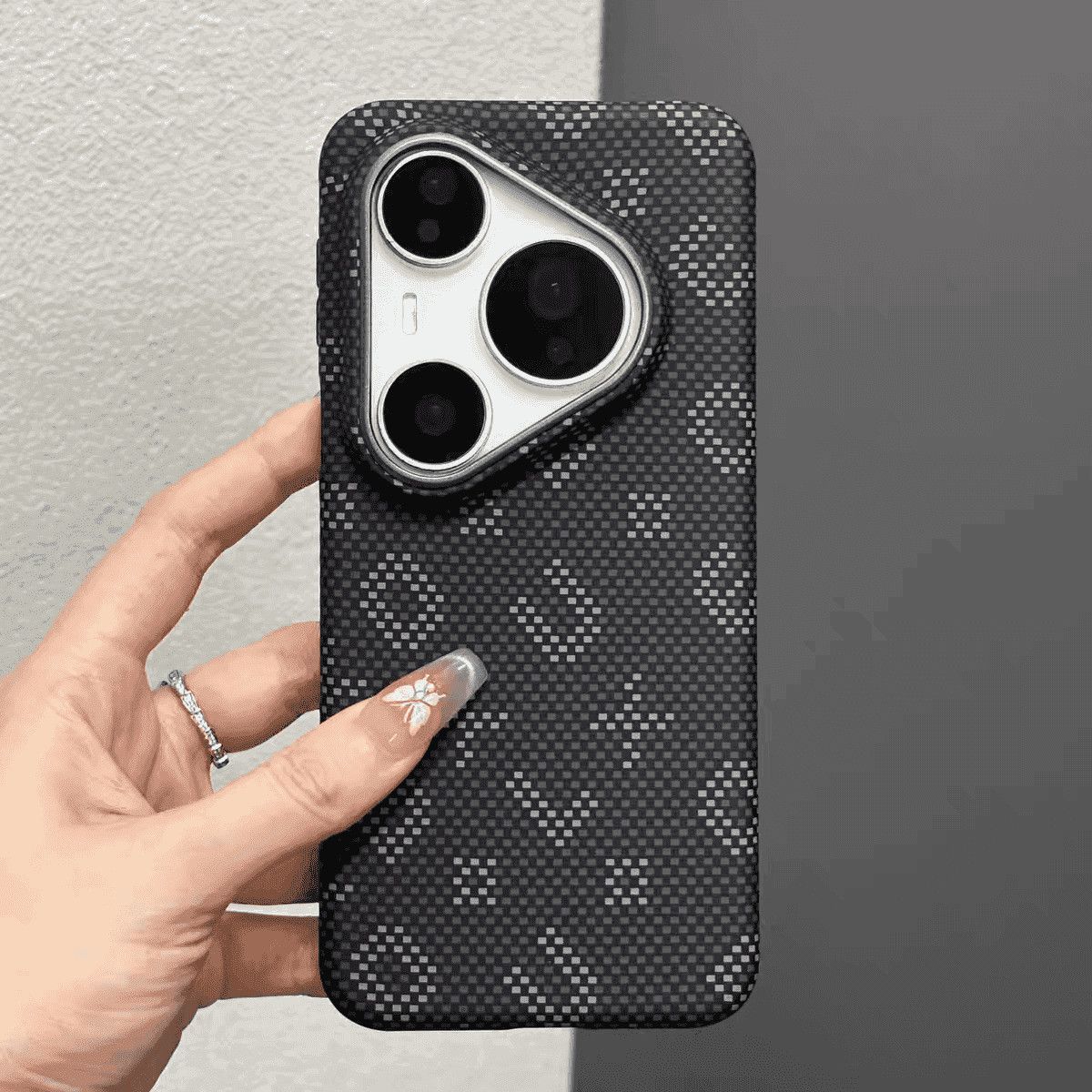 アラミドケブラーカーボンファイバーテクスチャ磁気ケース Hu - Huawei Pura 70 のレビューと価格